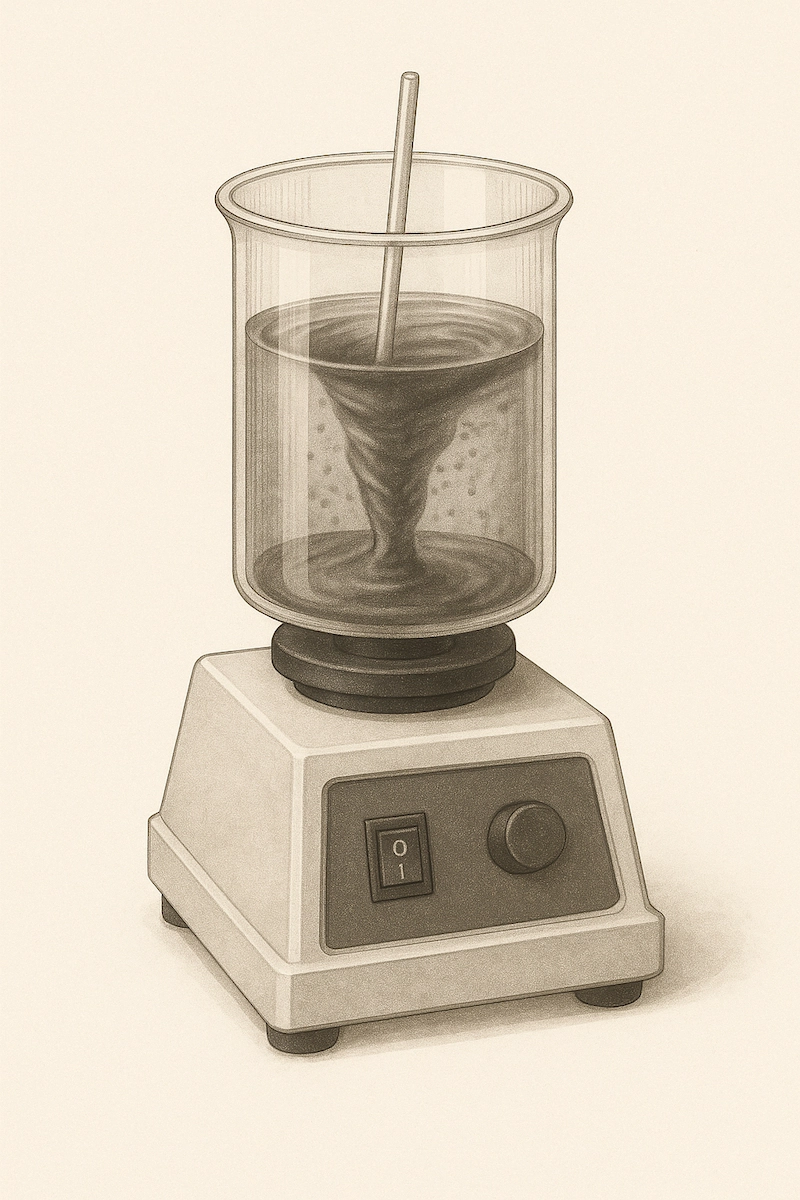 Cremation Ink Process Mechanical Agitation