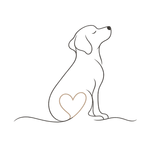 Silhouette de chien pour tatouage hommage à un chien décédé