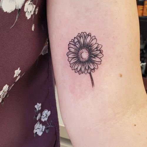 sunflower tattoo with ashes